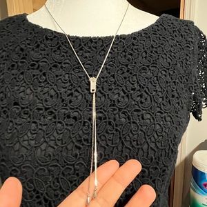 Antique zipper necklace 30”